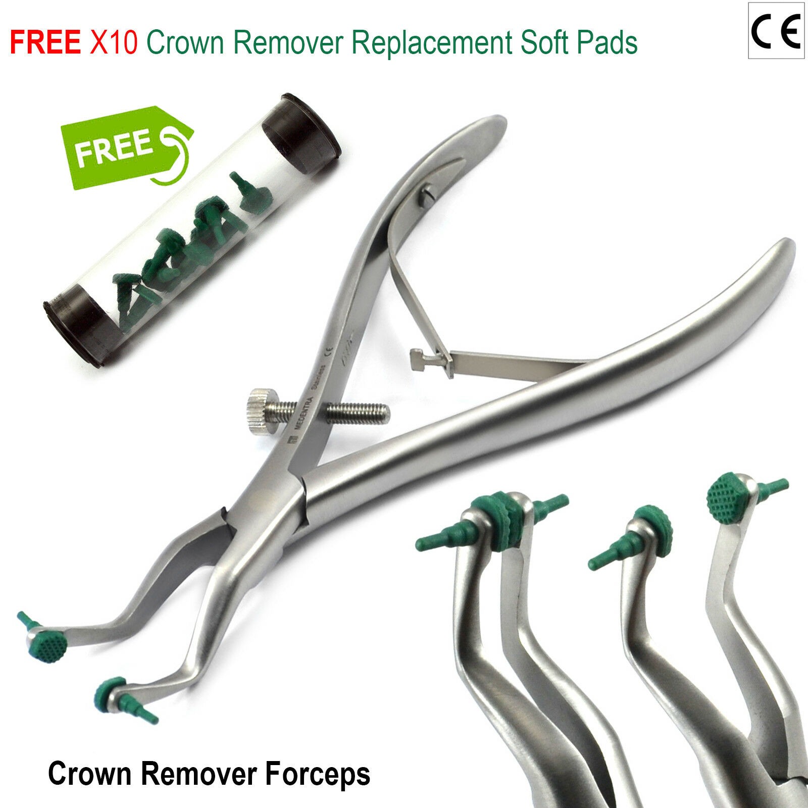 Crown Remover Forceps Pliers with Rubber Jaws Removes crown without damage