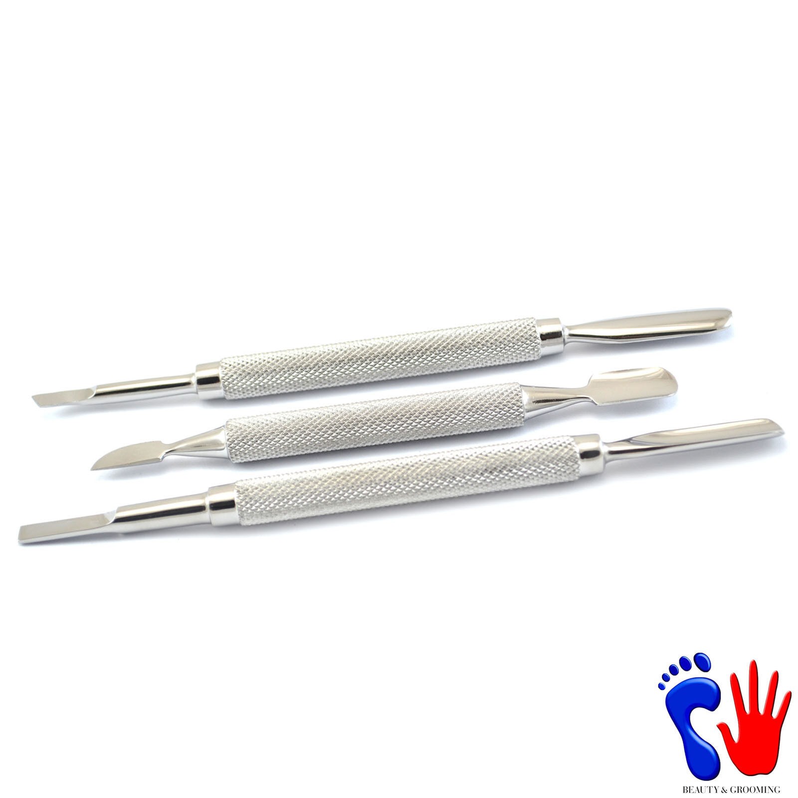 Professonal 3PCS Manicure Pedicure Nail Cuticle Scraper Remover Stainless Steel