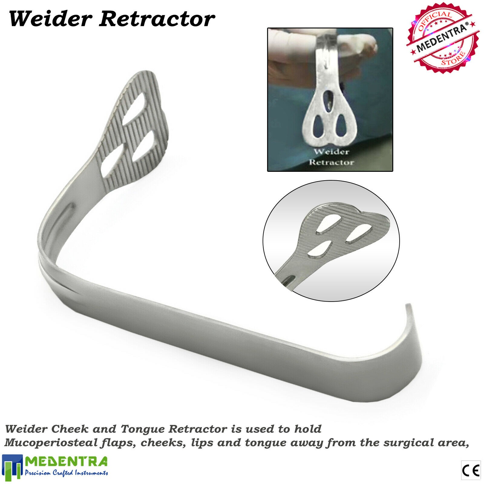 Clinical Weider Retractors Tongue and Cheek for Mucoperiosteal Surgical