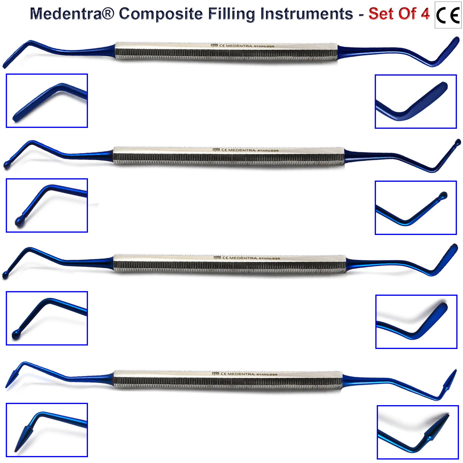 Dentistry Composite Instruments Ball Burnisher Spatula Restoration Scalers Lab