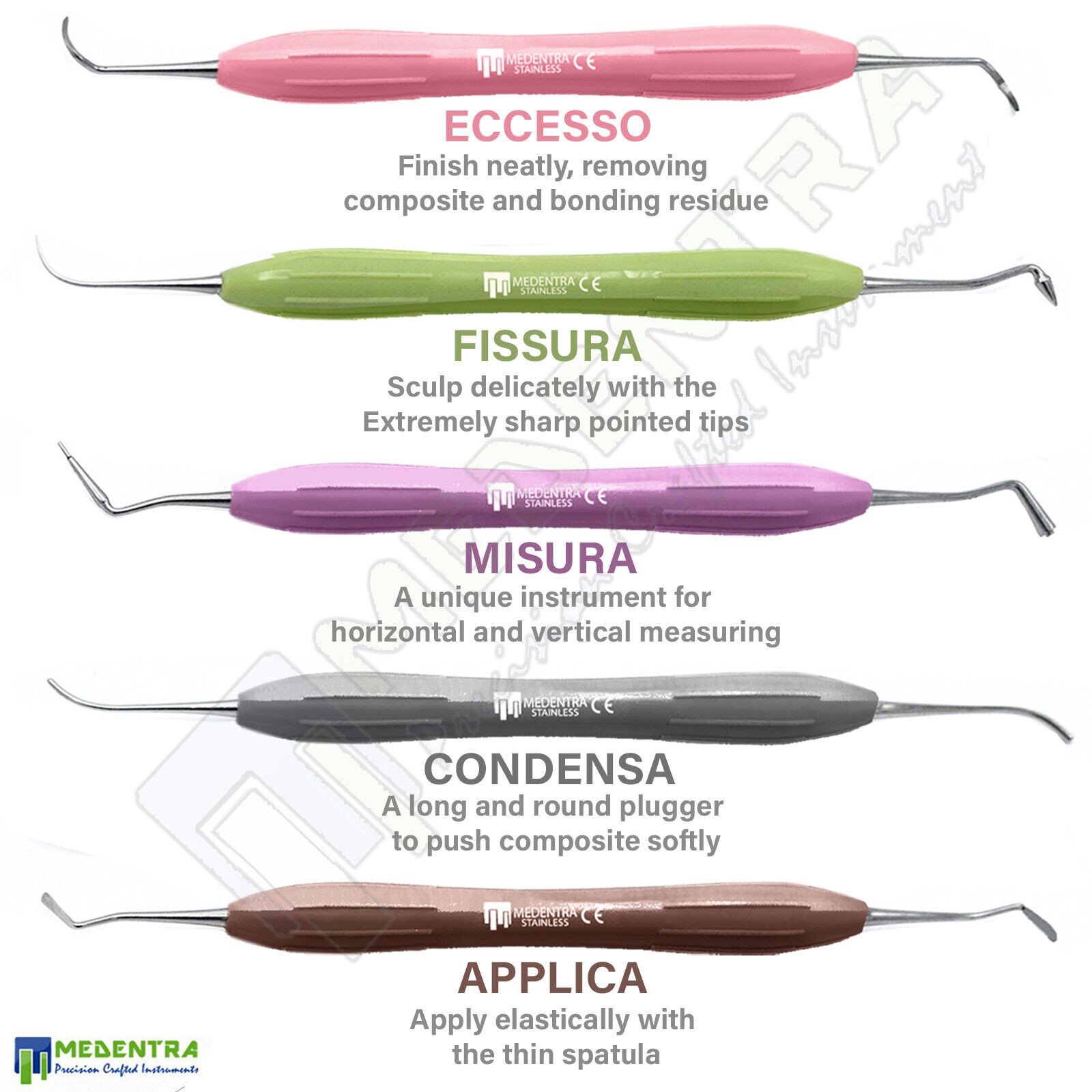 Dentist Filling Composite Tools Restorative Placing Scalers Instrument LM Arte