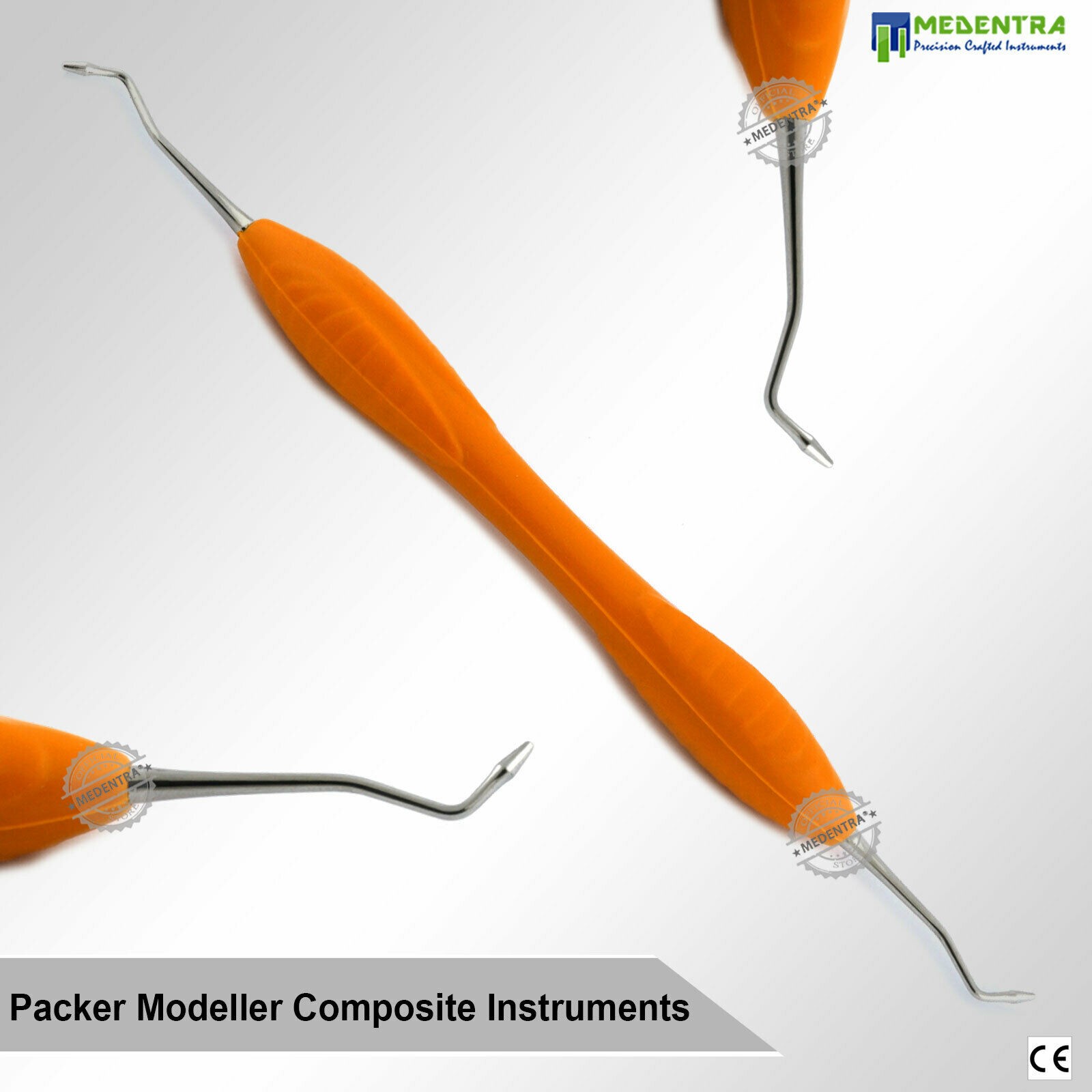 PACKER MODELLER Dental Composite Resin Placing Sculpting Instrument Silicon Handle