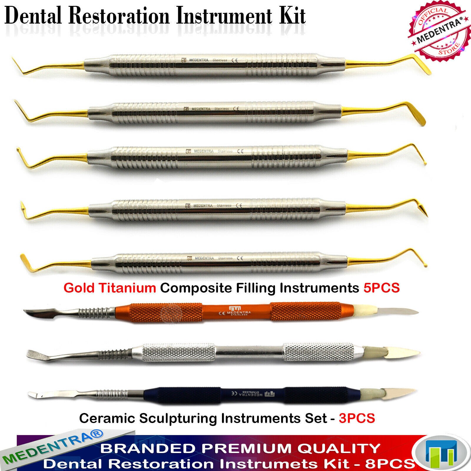 DENTIST RESTORATION GREENSTEIN WAX-CERAMIC SCULPTURING COMPOSITE INSTRUMENTS KIT
