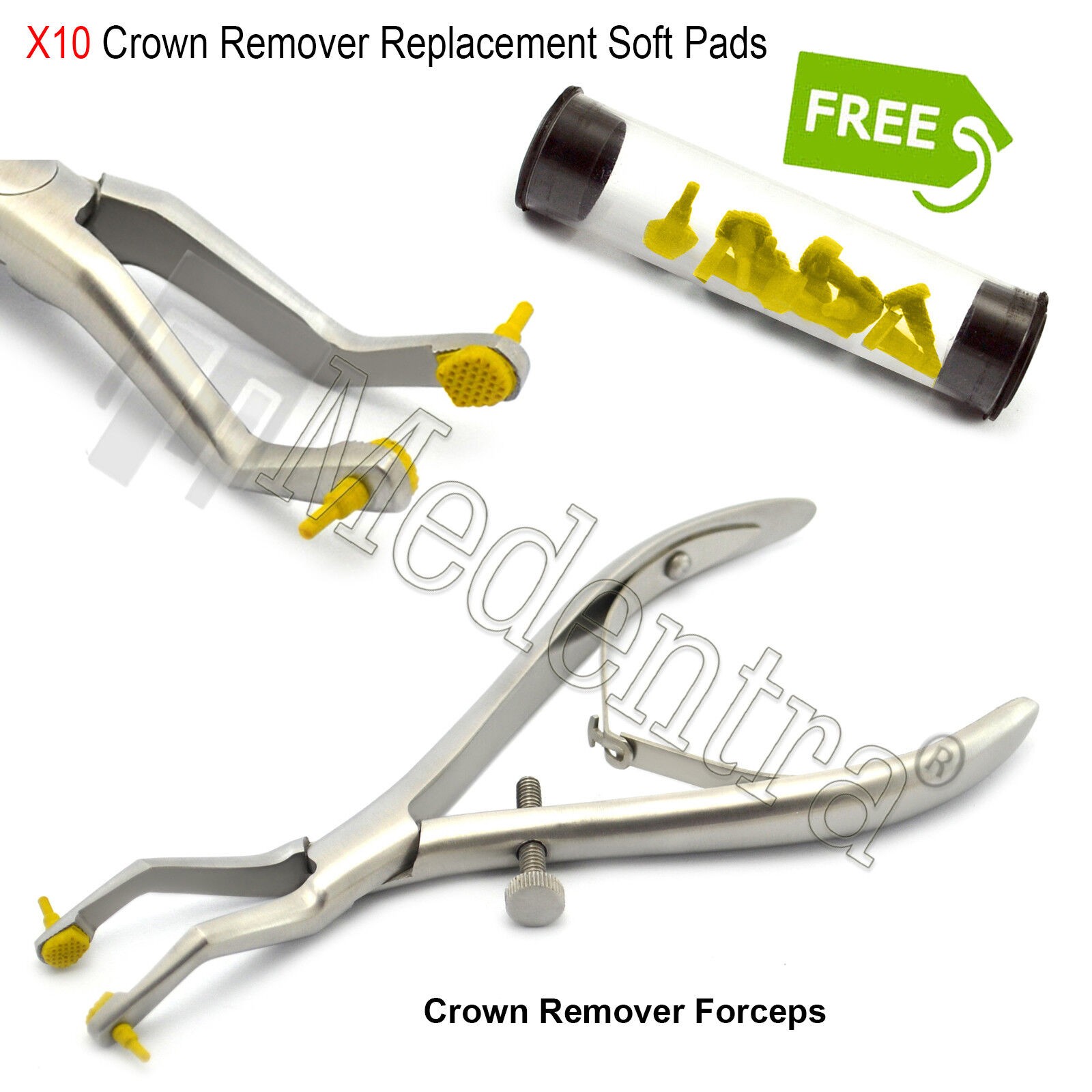  Clinic Crown Remover Pliers Forceps for Ceramics & Bridges+X10 Pad