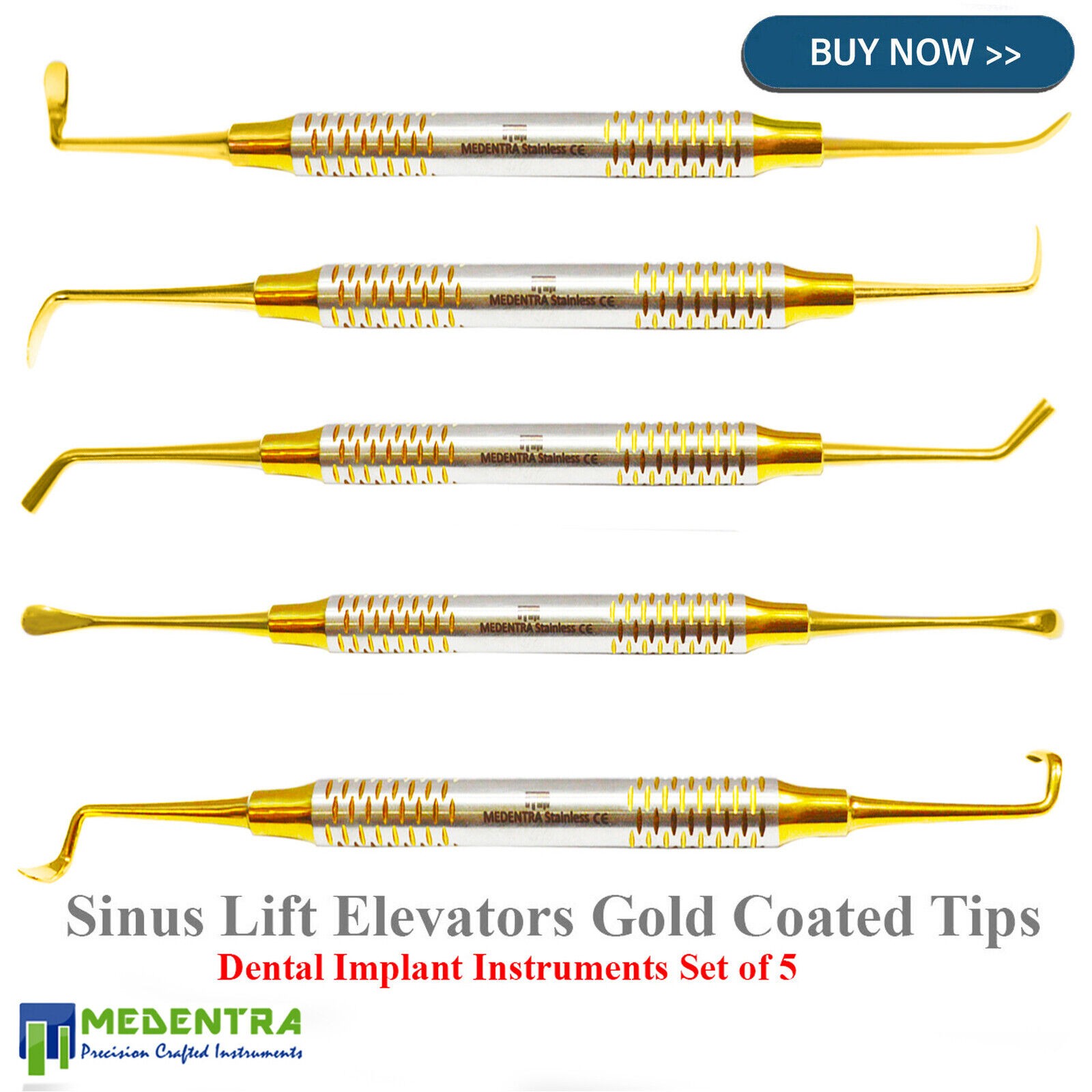 Enhance Oral Surgery with Golden Sinus Lift Elevators Periosteal Instruments