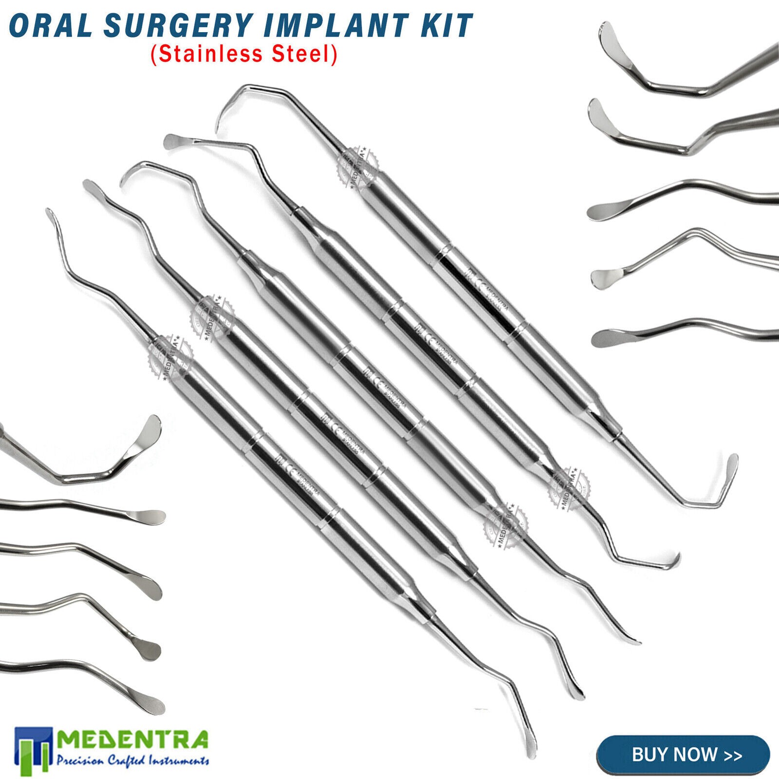 Sinus Lift Elevators Implant Oral Surgery Periosteal Elevators Set of 5 Instruments
