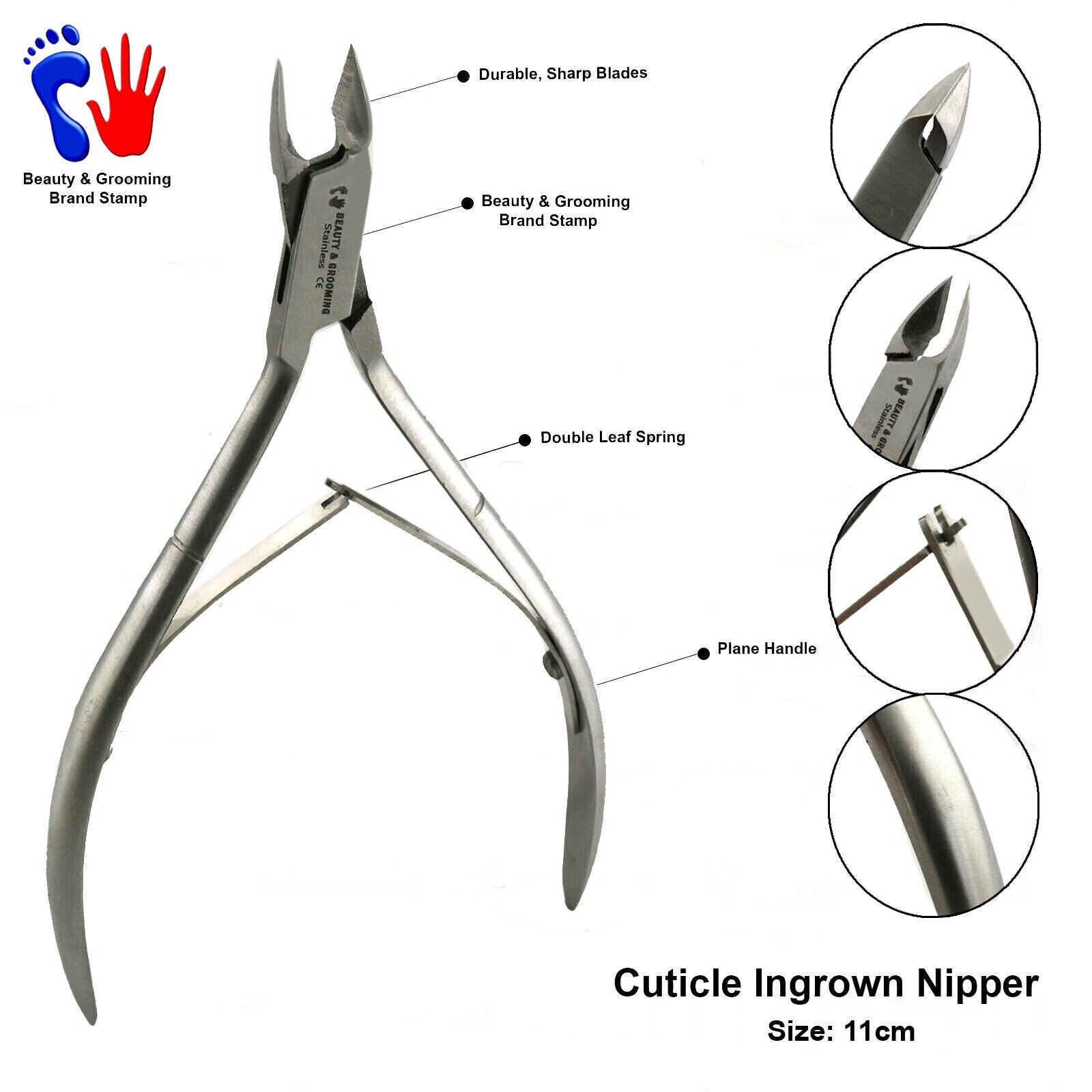 Cuticle Nipper Ingrown Toenail Clippers Finger Nails Cuticles Cuts Podiatry CE