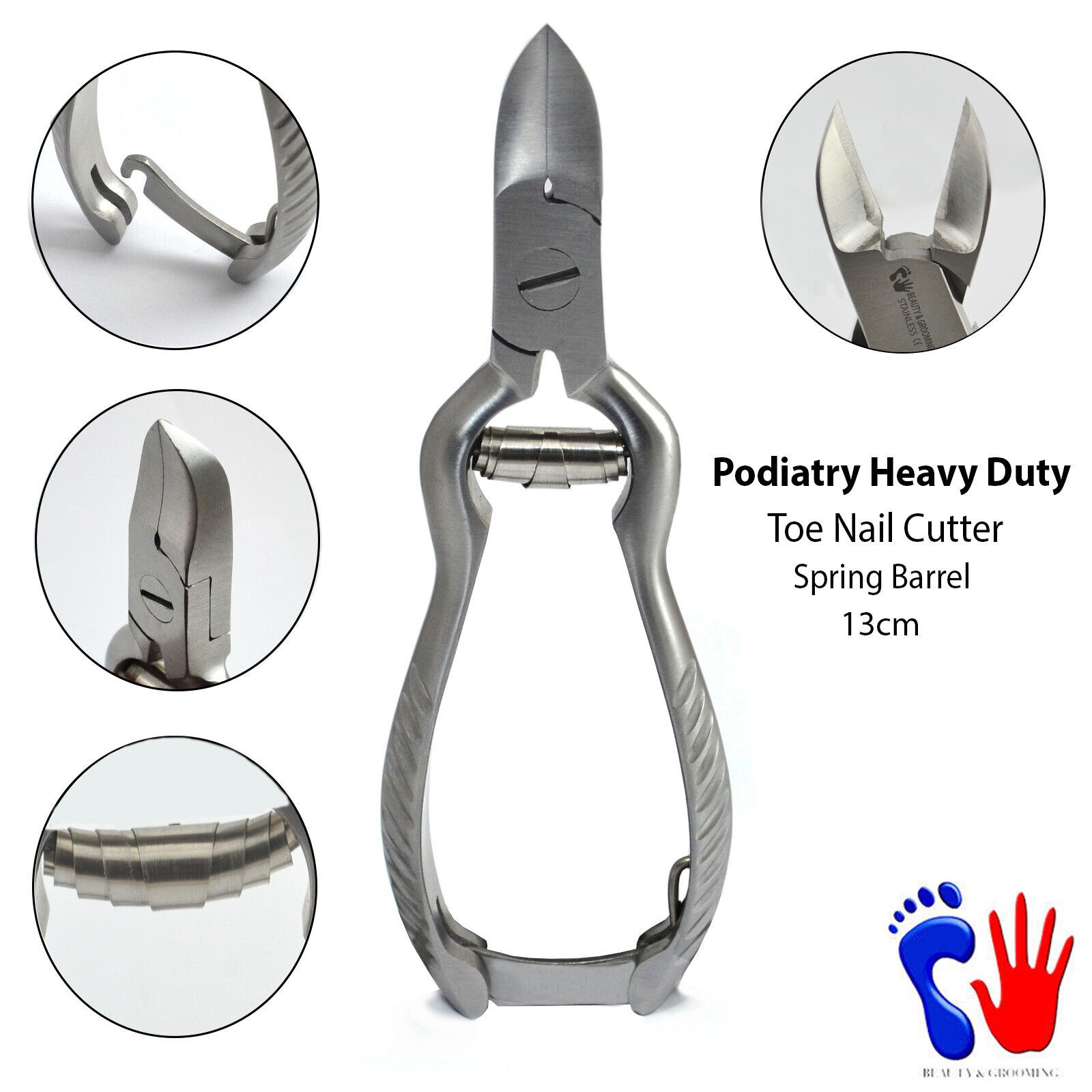 Heavy Duty Thick Toe Nail Clippers Cutters Nails Chiropody Podiatry Steel 13cm