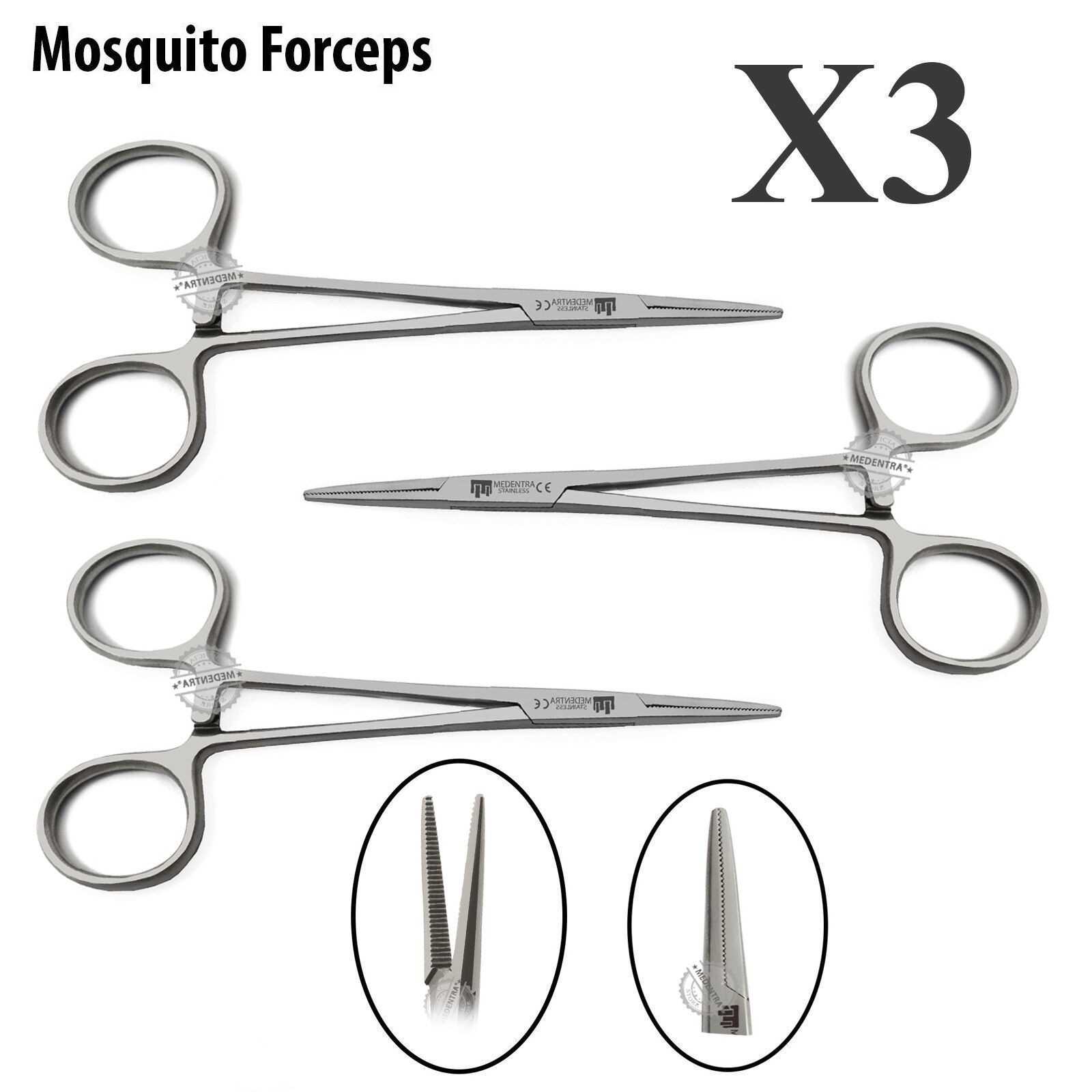 Brand New Mosquito Forceps Elastomeric Ligature Bands Placing Surgical 3PCS