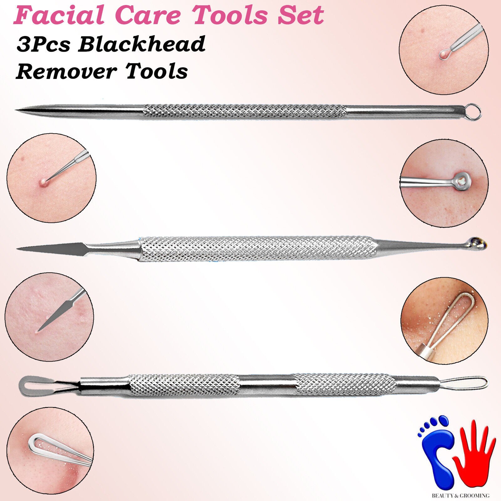 Comdone Extractors Facial Clean Tools Kit, Removes Blackheads, Spots Pimples SS