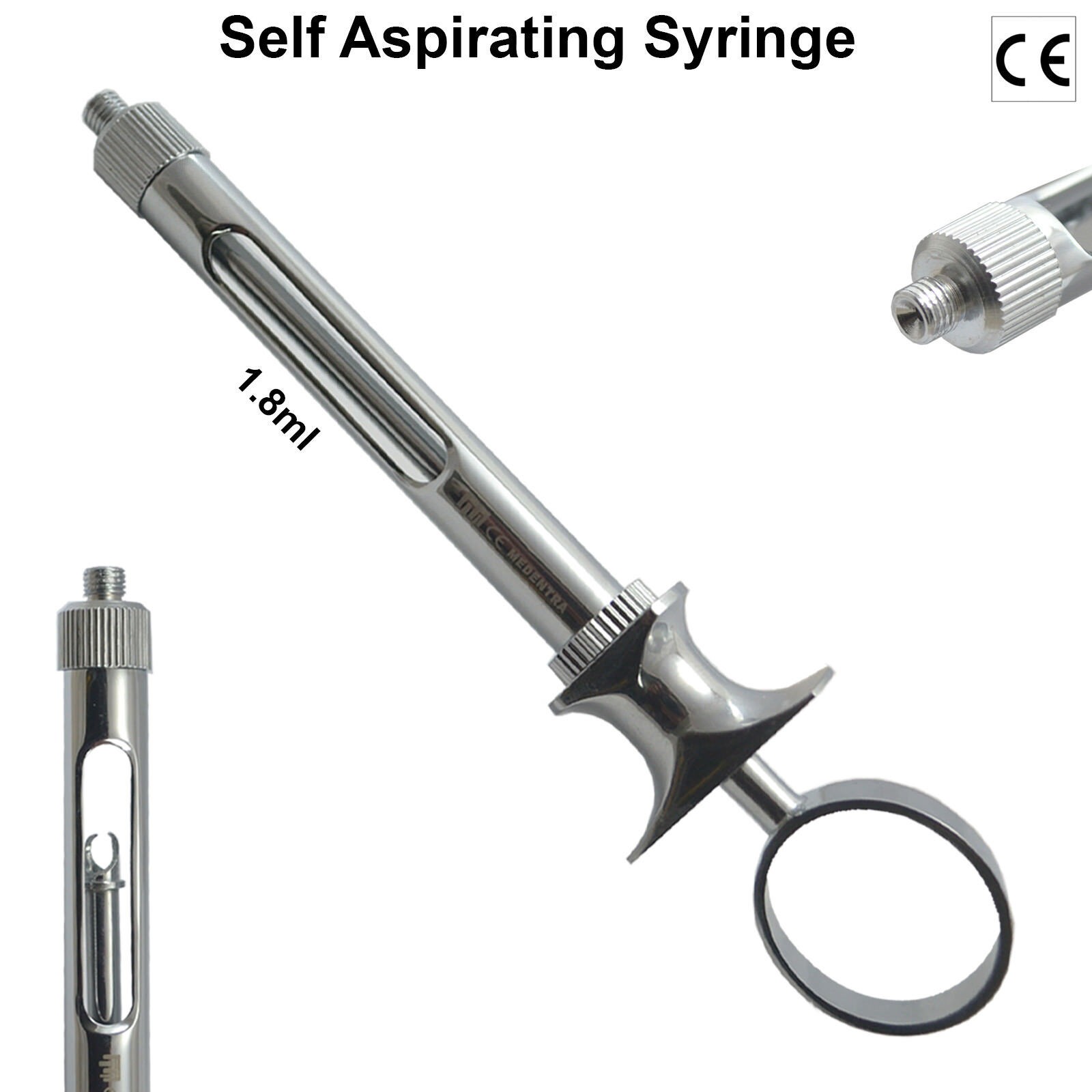 Dental Aspirating Syringes 1.8ml Anaesthetic Syringe One Ring Cartridge Syringe