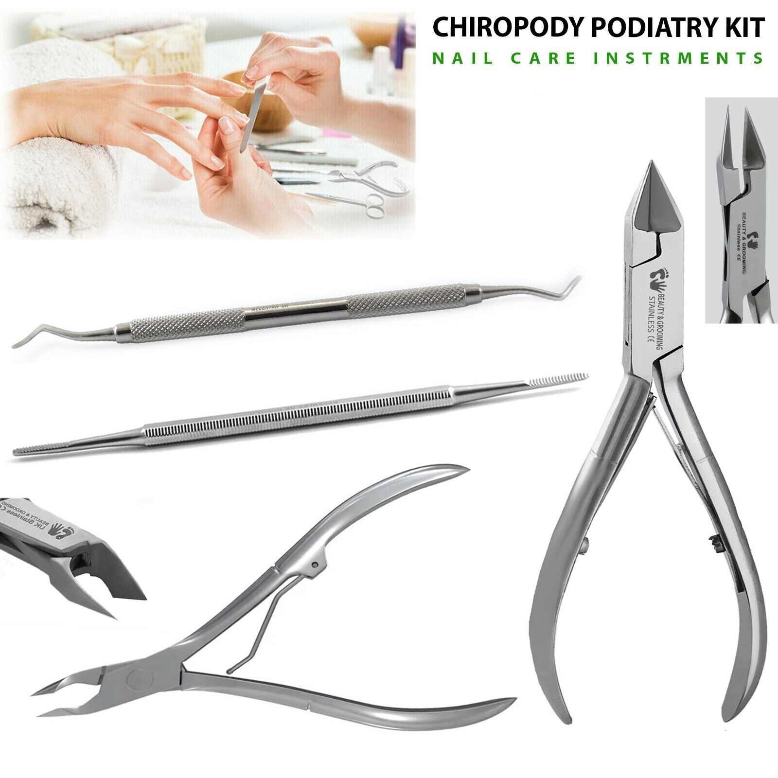 Ingrown Toenail Care Kit Ingrowing Nails Nipper Clippers Manicure Kit Nail File