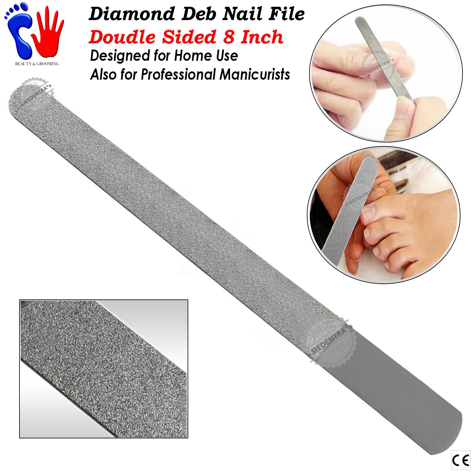 Best Nail Files Diamond Dusted Fingernails and Toenails File Chiropody Podiatry