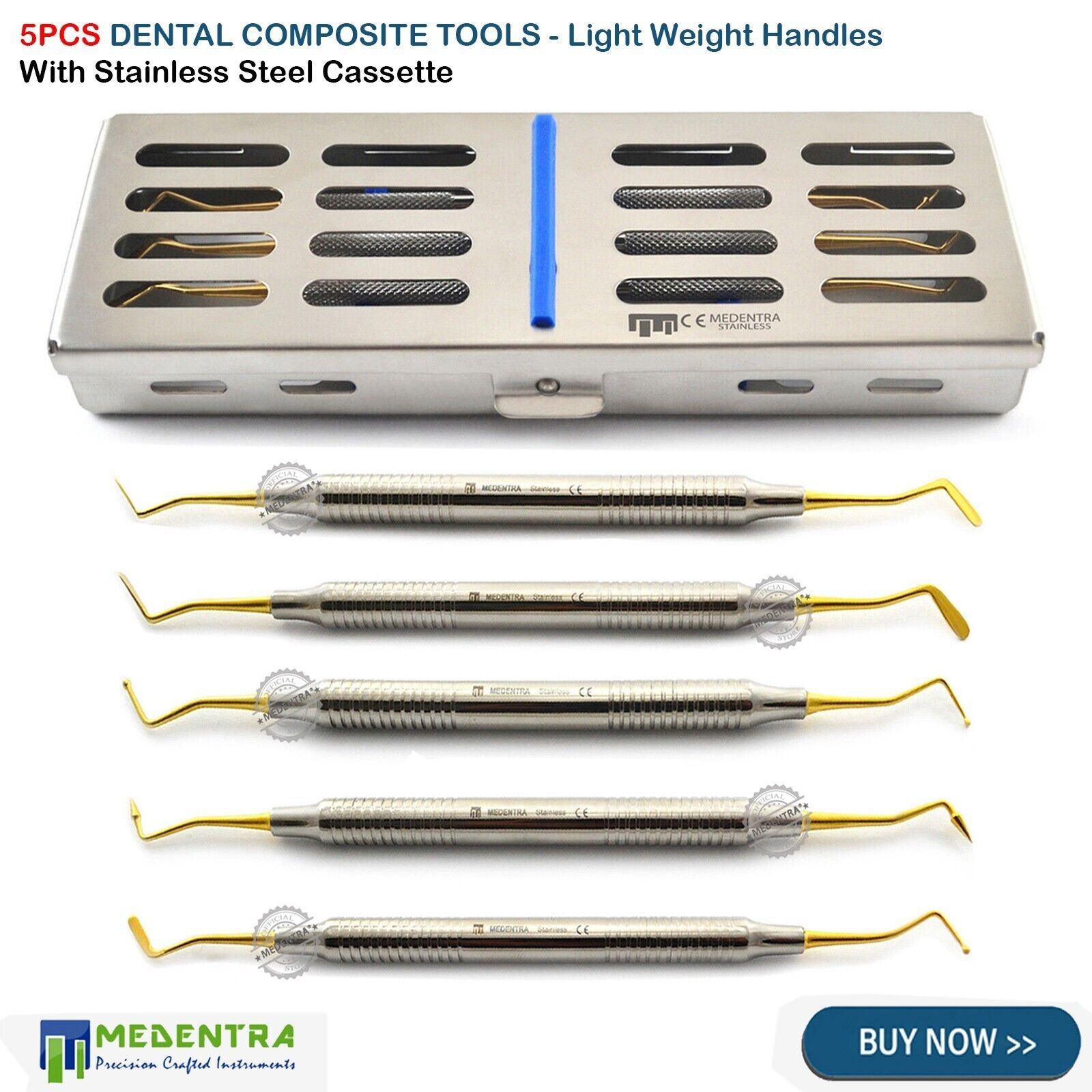 Dental Composite Filling Tools Tooth Restoration Instrument Clearance Deal +Tray