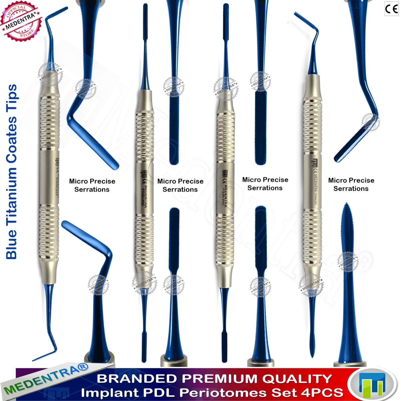X4 Dental Periotome Implantology Instruments Strumenti per Implante Conservativa