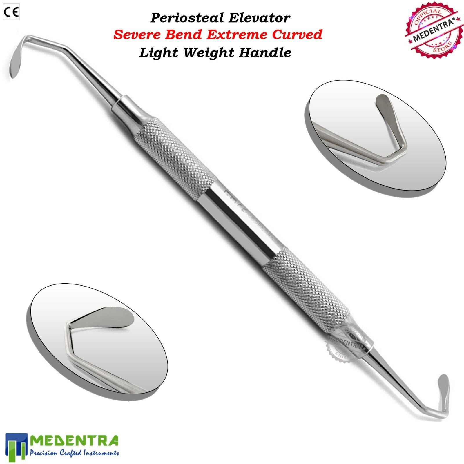 Sinus Lift Periosteal Elevator Extreme Curved Light Weight Handle Periosteal