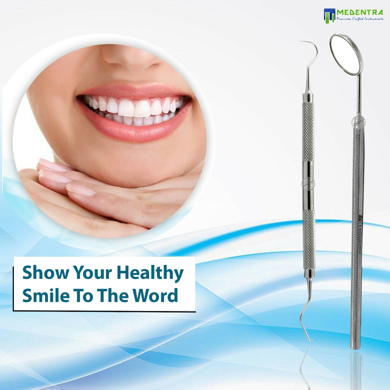 Dental Explorer Tooth Scraper Tartar Remover Mirror Scaler Basic Examination Set