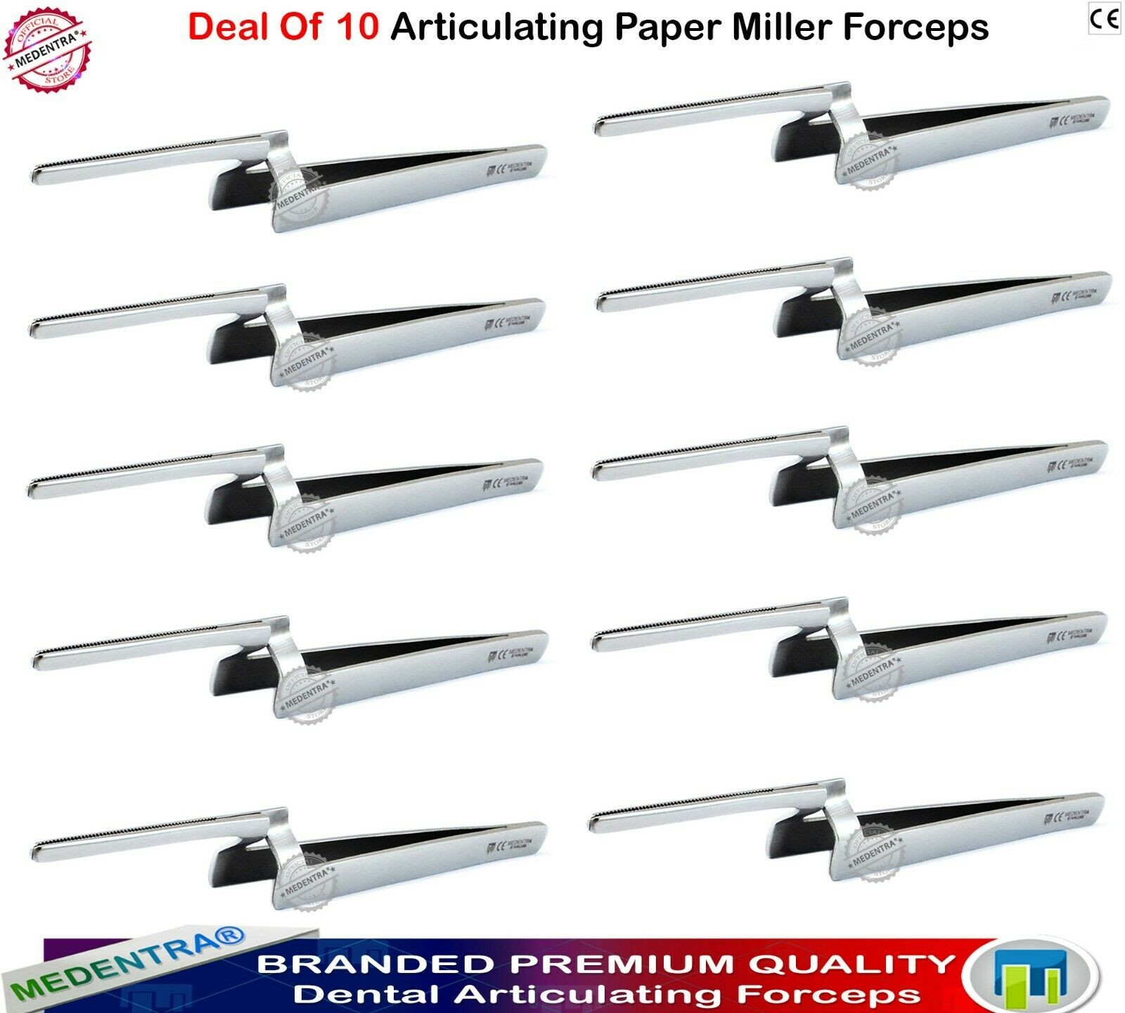 Articulating Paper Forceps Tweezers Restorative Dental Surgical Instruments X10