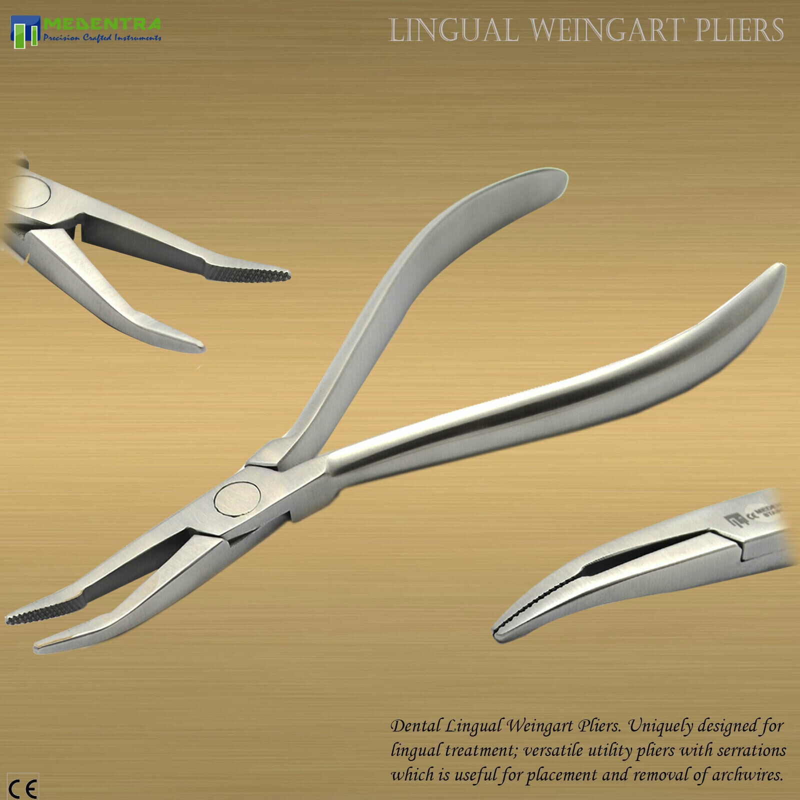 Lingual Weingart Orthodontic Pliers Arch Wire Removal Placing Pinza Fine Tip