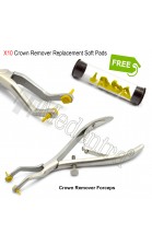  Clinic Crown Remover Pliers Forceps for Ceramics & Bridges+X10 Pad