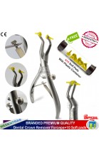  Clinic Crown Removing Clamp Forceps for Ceramics and Bridges + X10 Cushions