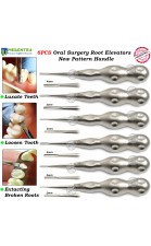 Tooth Root Extraction Elevators Surgical Vets Dental Luxating Elevator 6pcs Comparable to Hu-Friedy and Miltex