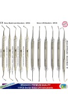 Advance Sinus Lifting Instruments Kit Mushroom Sinus Curettes Sinus Elevators