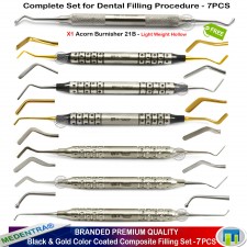 MEDENTRA® Black/Gold Dental Filling Tooth Cavity Composite Fillings Complete Set