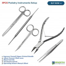5PCS Podiatry Chiropodist Tools Toenail Cuter Clipper Ingrown Cuticle Set