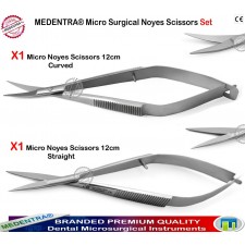 Noyes Micro Scissors Spring Action Straight Curved Scissor Surgery Micro surgical