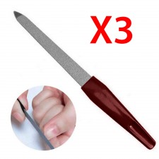 Professional Nail File Double Sided Emery, Manicure Pedicure Tools X3
