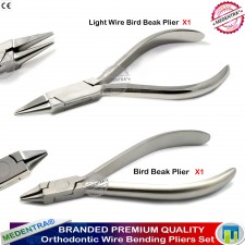  Orthodontic Angle Cable Looping Pliers Bird Beak + Light Wire Set of 2