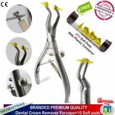  Clinic Crown Removing Clamp Forceps for Ceramics and Bridges + X10 Cushions