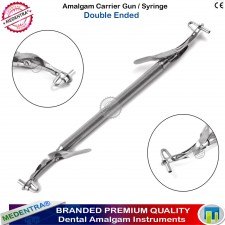 Dental Dentist Amalgam Carrier Amalgam Gun Double End Restorative Dentistry Lab