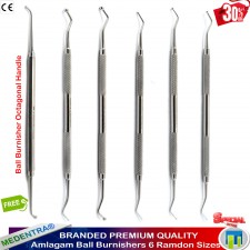 Dental Ball Burnishers Composite Filling Amalgam Restoration Burnisher 6 Sizes