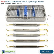 Composite Dental Filling Instruments 5Pcs Stock Clearance Deal + Cassette