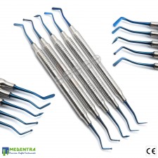 Blue Dental Composite Placement Restorative Amalgam Tools X5