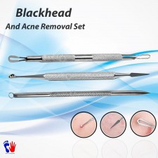 Acne Remover Blackhead Facial Spot Pimple Remover Extractor Tools Comedone 3Pcs