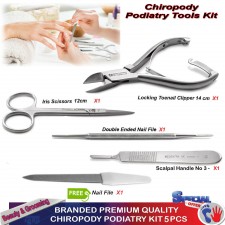 Professional Thick Podiatry Toenail Tweezers Embodied Nail Cutter Kit