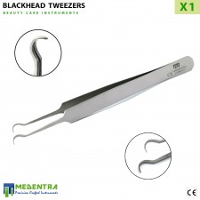 Blackhead Facial Acne Spot Remover Curved Tips Extractor Tweezers Sets Comedown