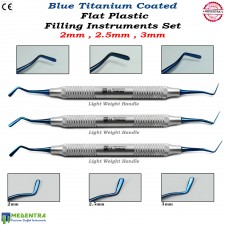 Titanium Composite Contouring Plastic Filling Placing Instruments Set of 3 Pcs, 2mm, 2.5mm, 3mm