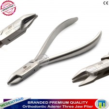 Three Prong Triple Beak Three Jaw Clasp Adjusting Aderer Pliers Orthodontic Lab