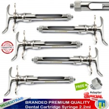 Anesthetic Dental Syringes Dental Aspirating Syringe 2.2 ml Surgical Syringe 5PC