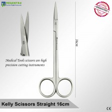 Kelly Scissors 16 cm Straight Tissue Trim Cutting Suture Surgical Dental