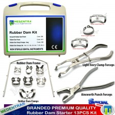 Rubber Dam Instruments clamps Kit for Dentists Laboratory Clinical Assistants