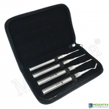 4 Pcs Periotomes Atraumatic Extraction Teeth Removal Dental Implant Instruments