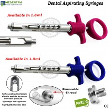 Range of Aspirating Syringes 1.8ml, Anaesthesia Syringe Anesthetic Dentist