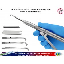 Dental automatic Crown Remover Gun type with Five Accessories Crowns Removal Set
