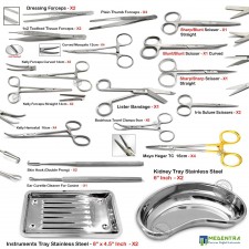 Surgical Dressing Instruments Forceps Artery Hemostatic Lister Bandage Scissors