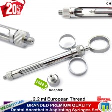 2.2ml Lab 3 Ring Anesthesia Syringe with Tubofial Hook & Aspiration